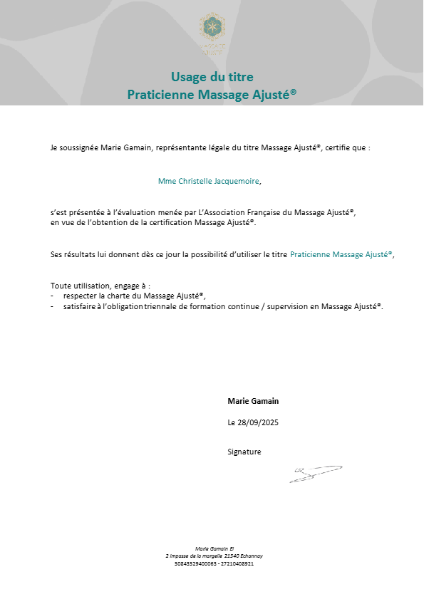 photo diplome Christelle Jacquemoire