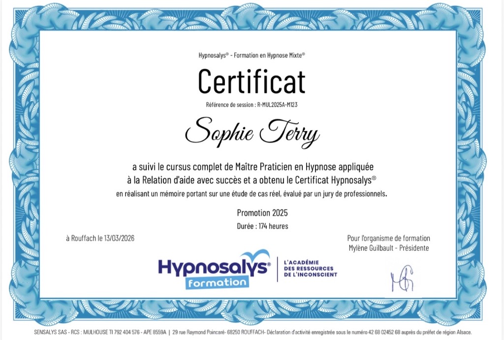 photo diplome Sophie TERRY 