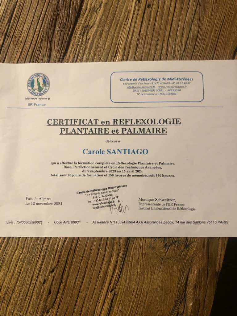 photo diplome Carole Santiago