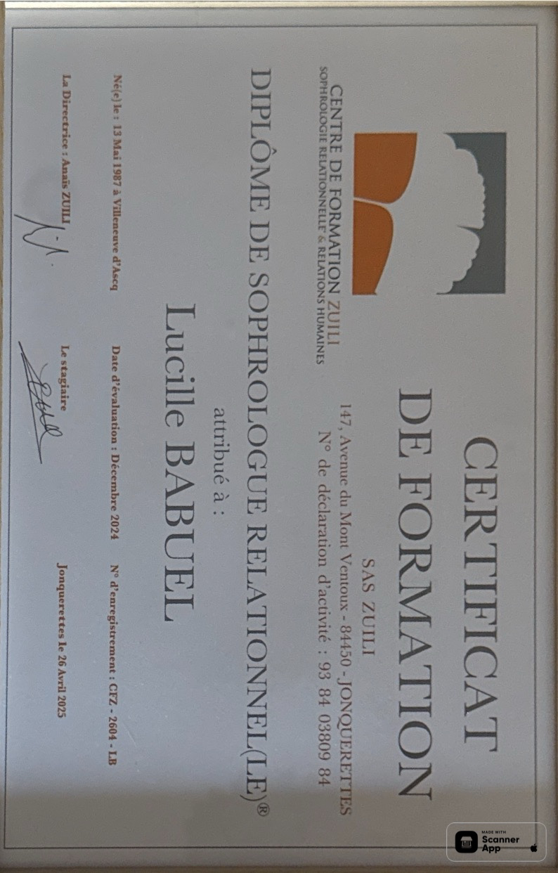 photo diplome BABUEL Lucille