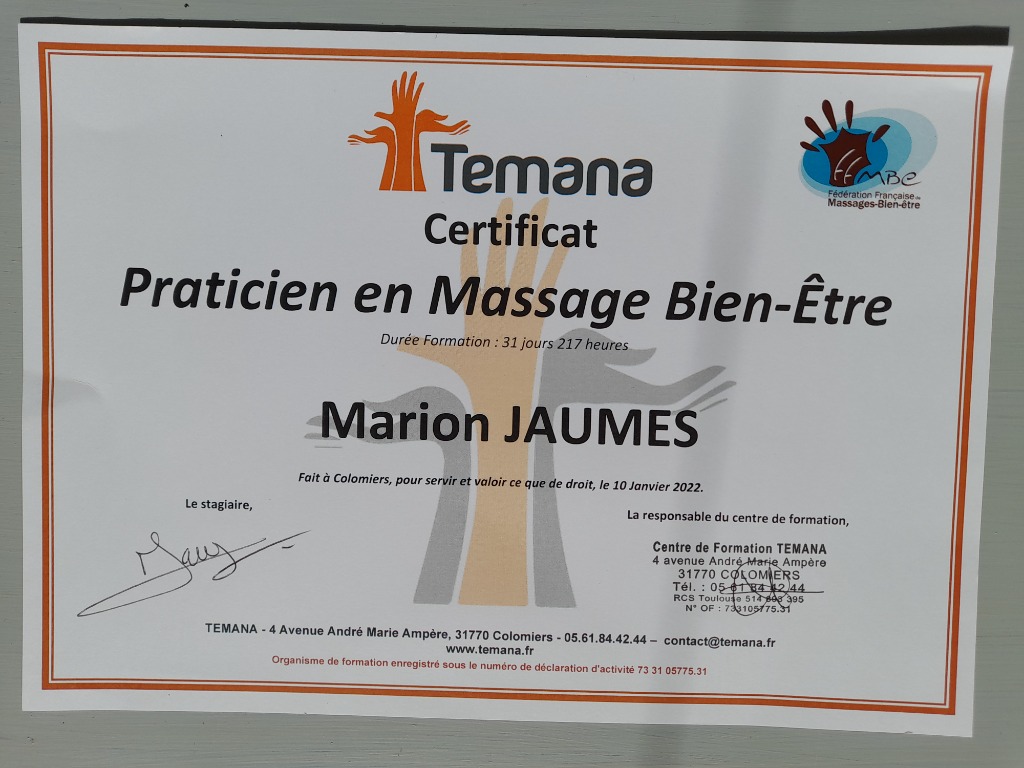 photo diplome Marion JAUMES