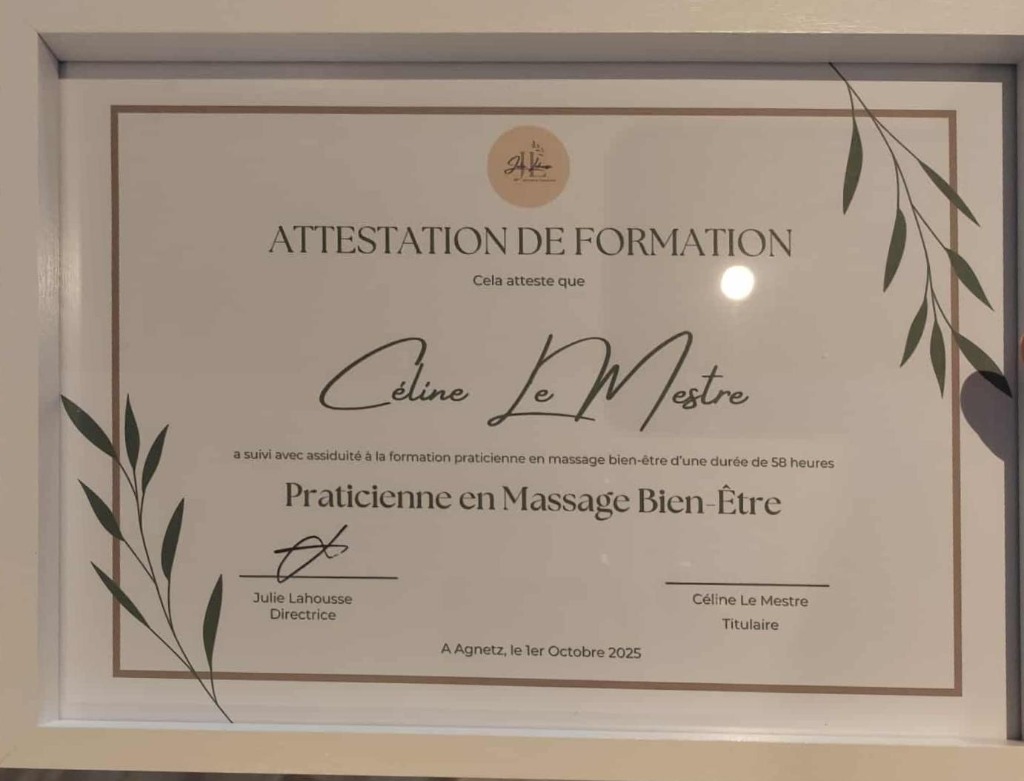 photo diplome Céline Le Mestre