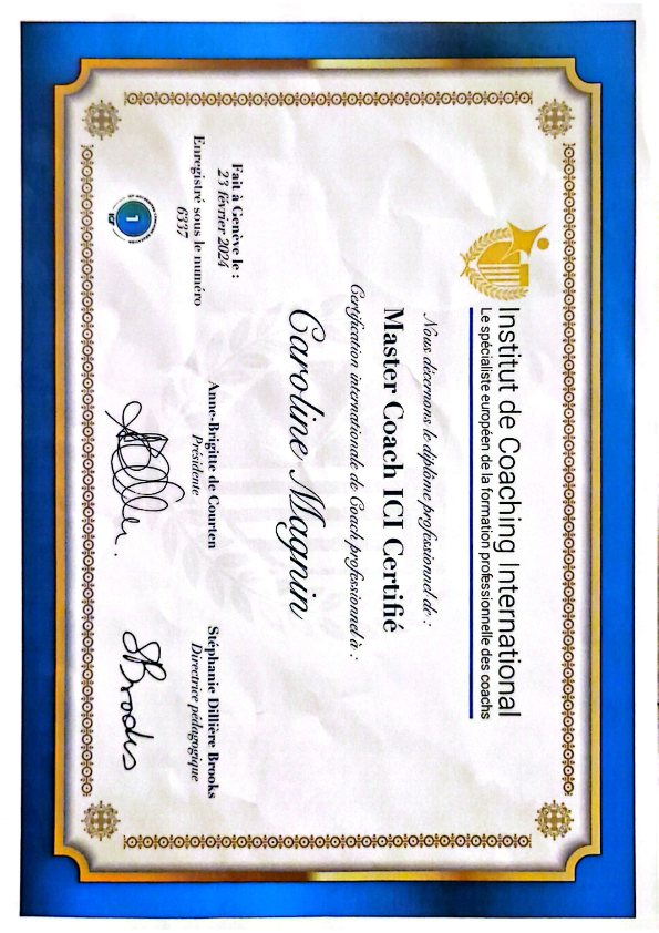 photo diplome Caroline magnin