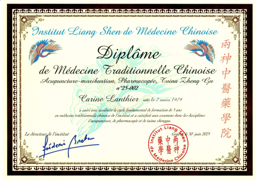 photo diplome Carine Lanthier