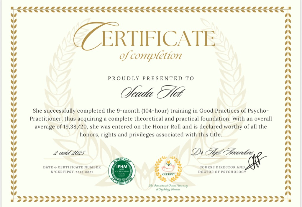 photo diplome SEADA HOT  