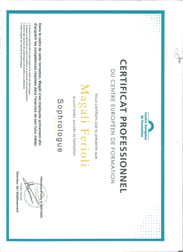 photo diplome Laj sérénité