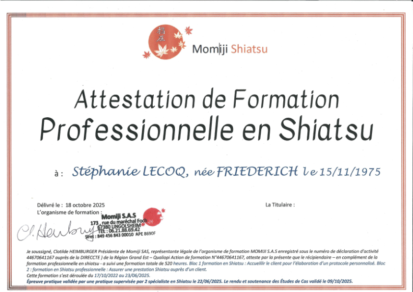 photo diplome Stéphanie Lecoq