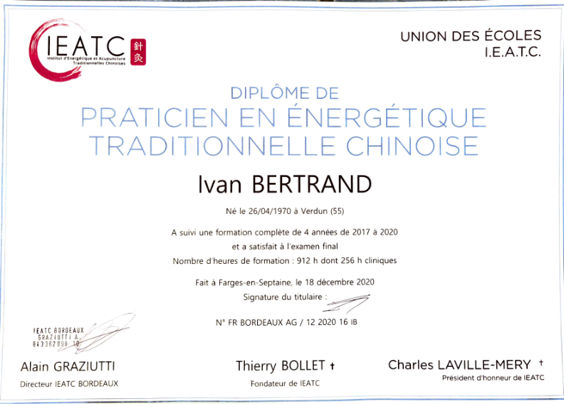 photo diplome Ivan Bertrand