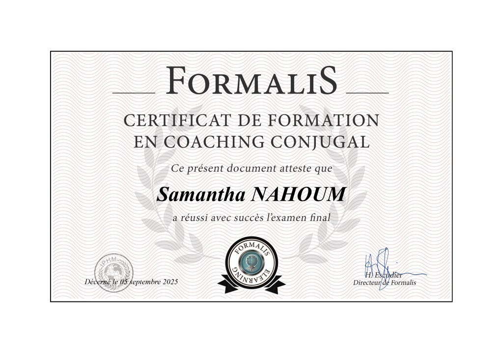 photo diplome Samantha Nahoum