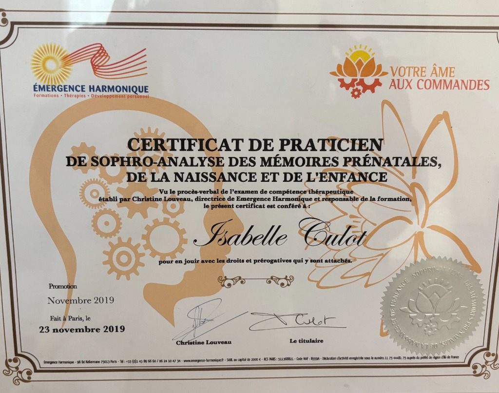 photo diplome Isabelle culot