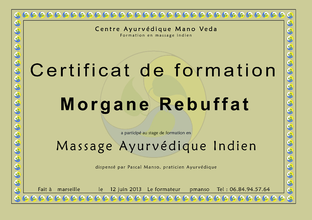 photo diplome Rebuffat Morgane