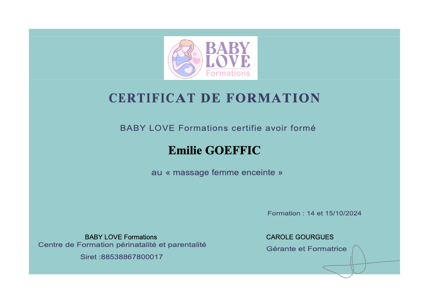 photo diplome L’Eveil essentiel