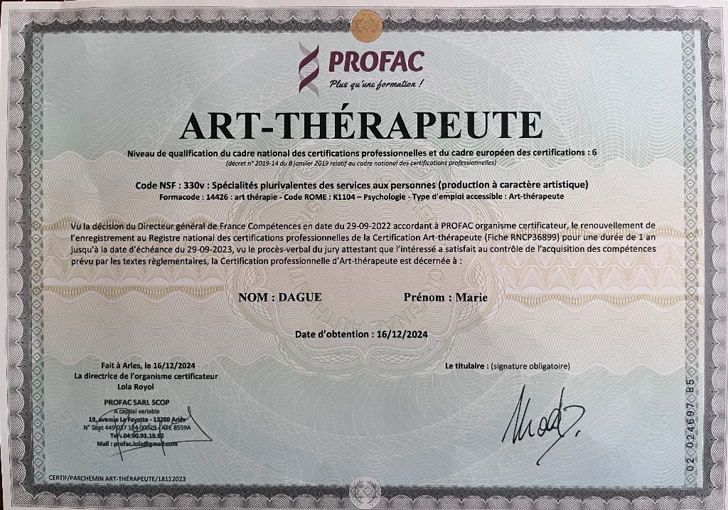 photo diplome Marie Dague