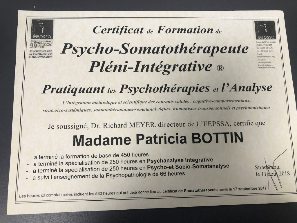 photo diplome Patricia BOTTIN