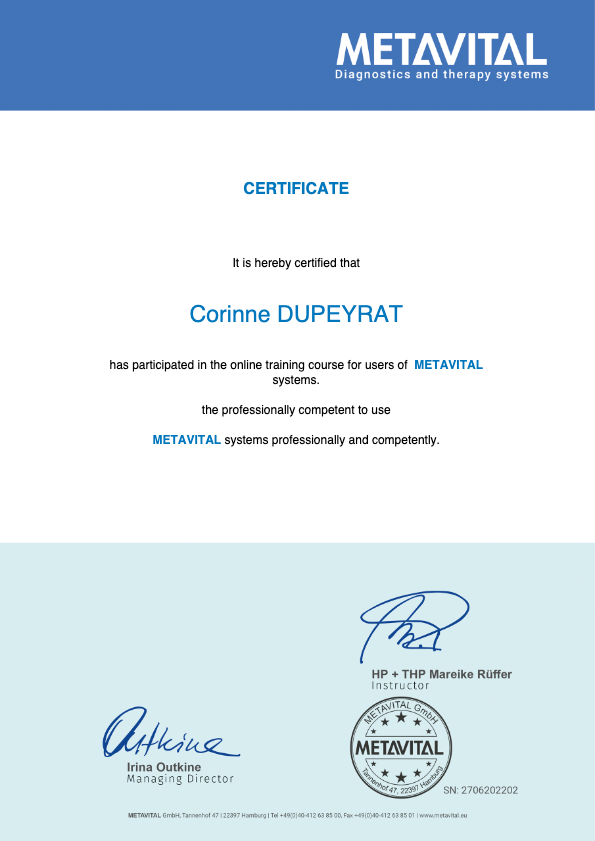 photo diplome Corinne DUPEYRAT