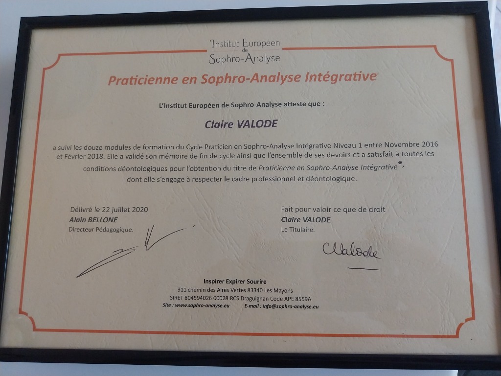 photo diplome Claire Valode