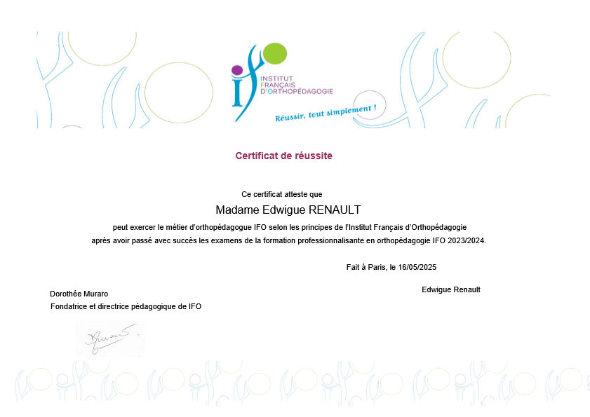 photo diplome Edwigue RENAULT