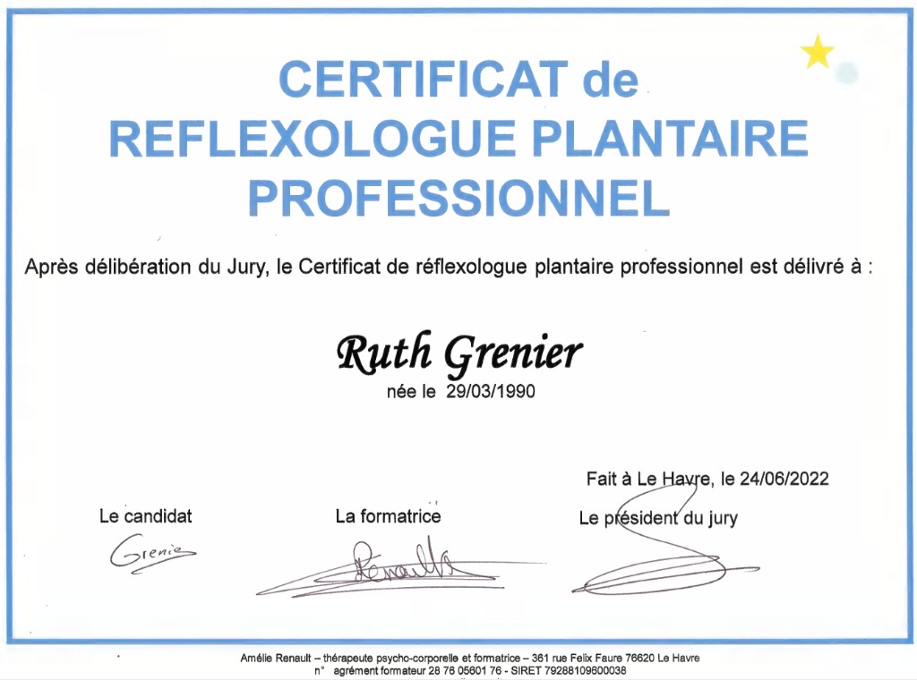 photo diplome Ruth Grenier 