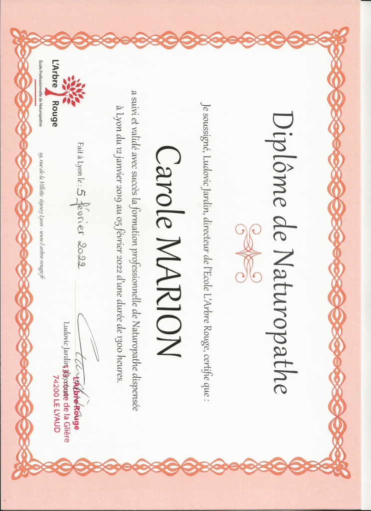 photo diplome MARION Carole