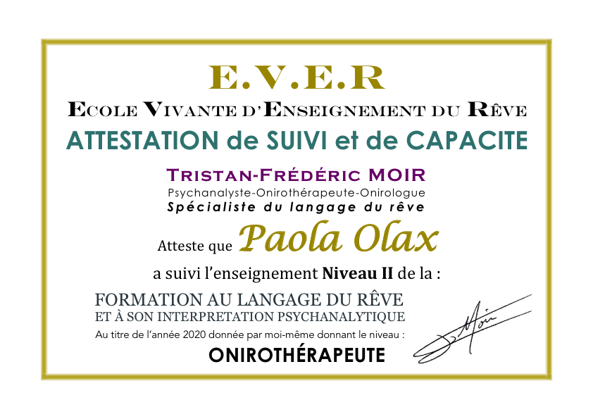 photo diplome Paola Olax