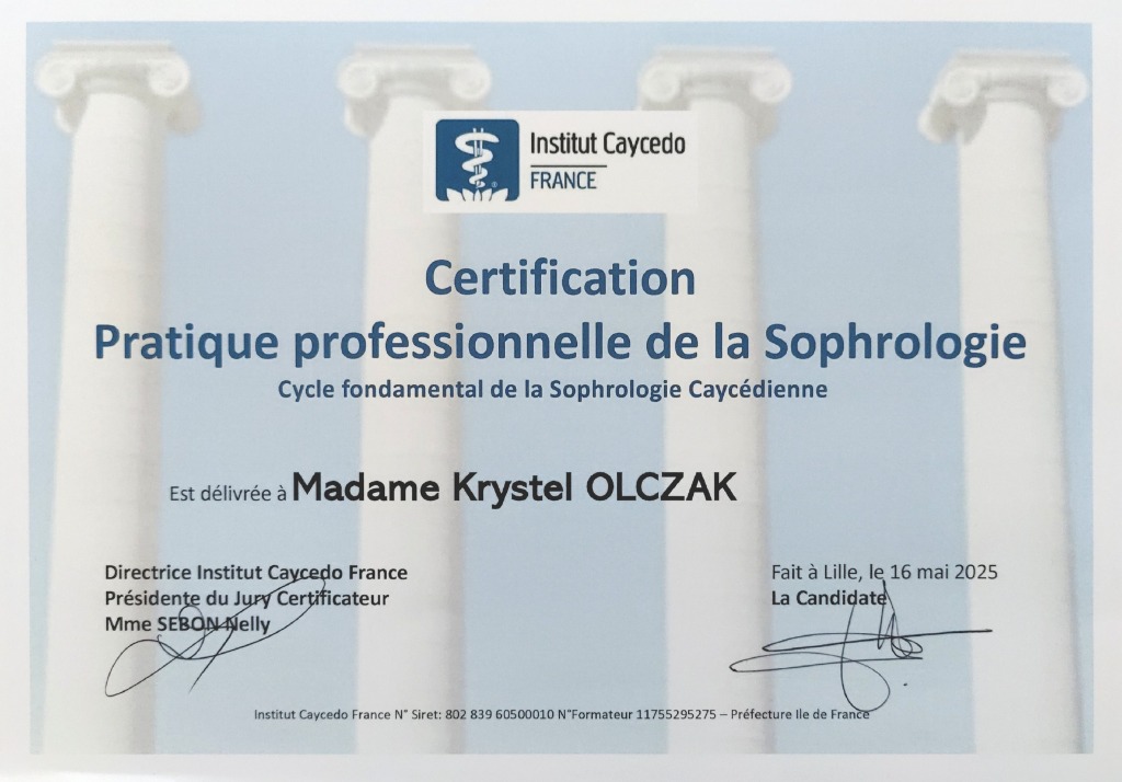 photo diplome Krystel Olczak