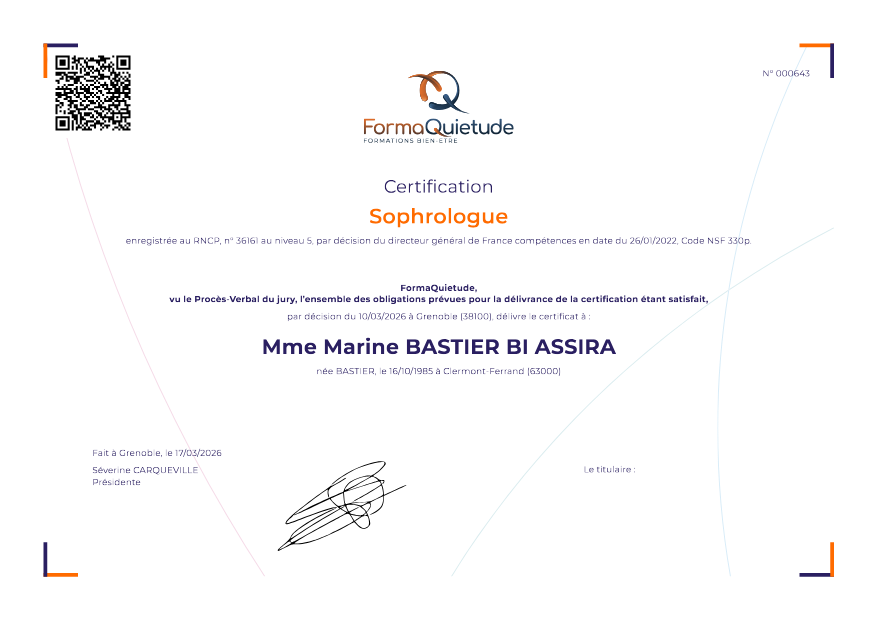 photo diplome Marine BASTIER