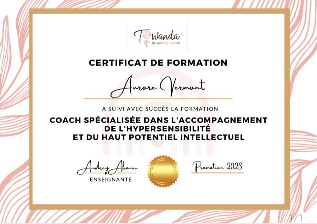 photo diplome AURORE VERMONT