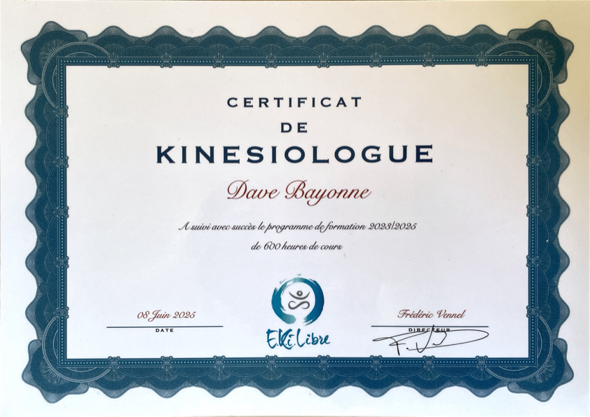 photo diplome BAYONNE Dave