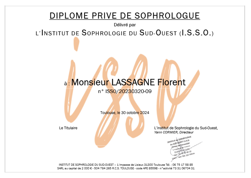 photo diplome Florent LASSAGNE