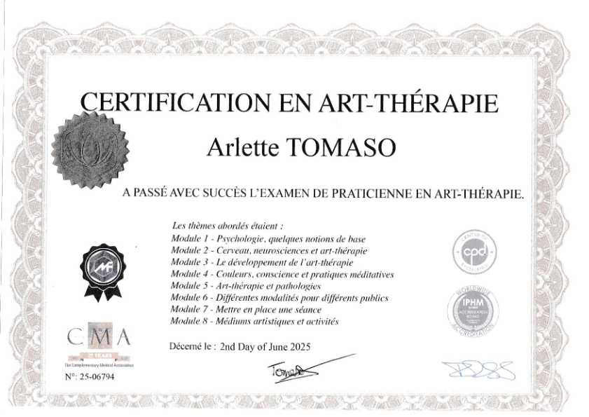 photo diplome TOMASO Arlette 