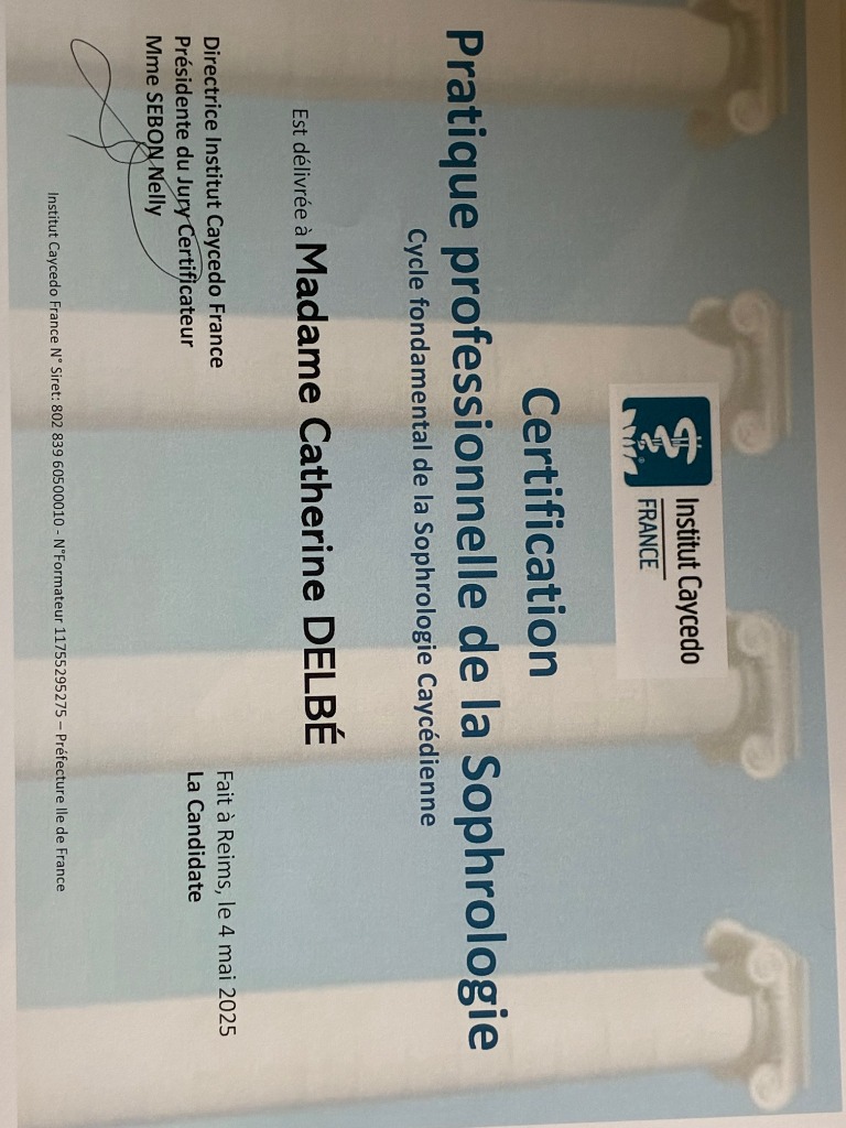 photo diplome Catherine Delbé