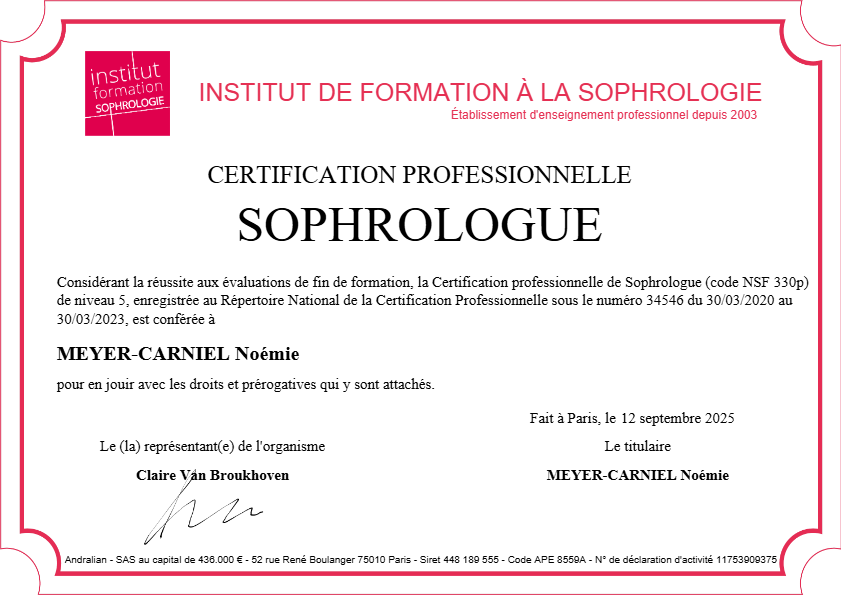 photo diplome Noémie MEYER-CARNIEL