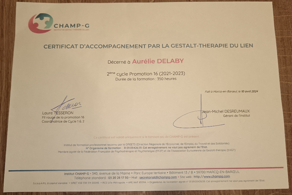 photo diplome Aurélie DELABY