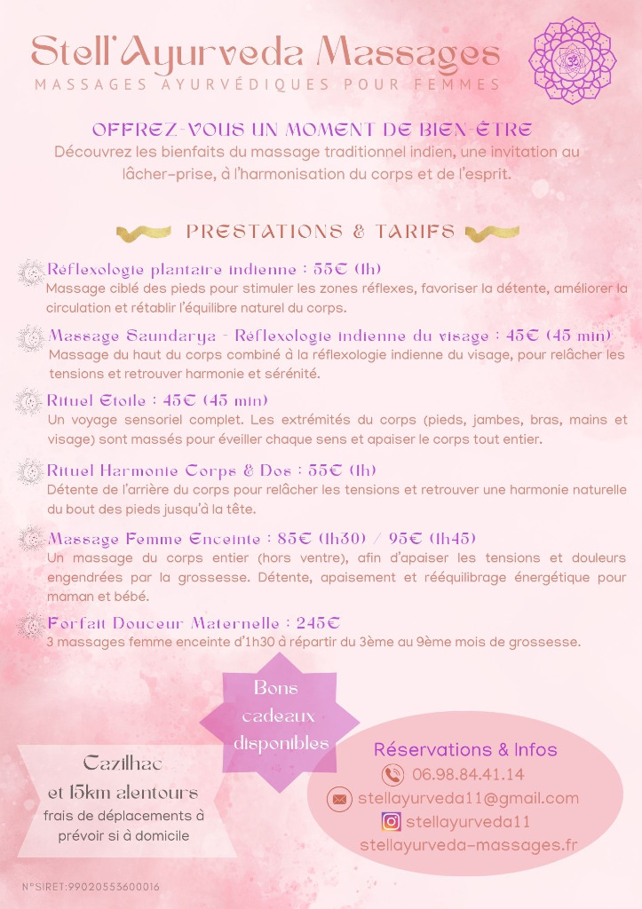 photo seance Stell’Ayurveda Massages