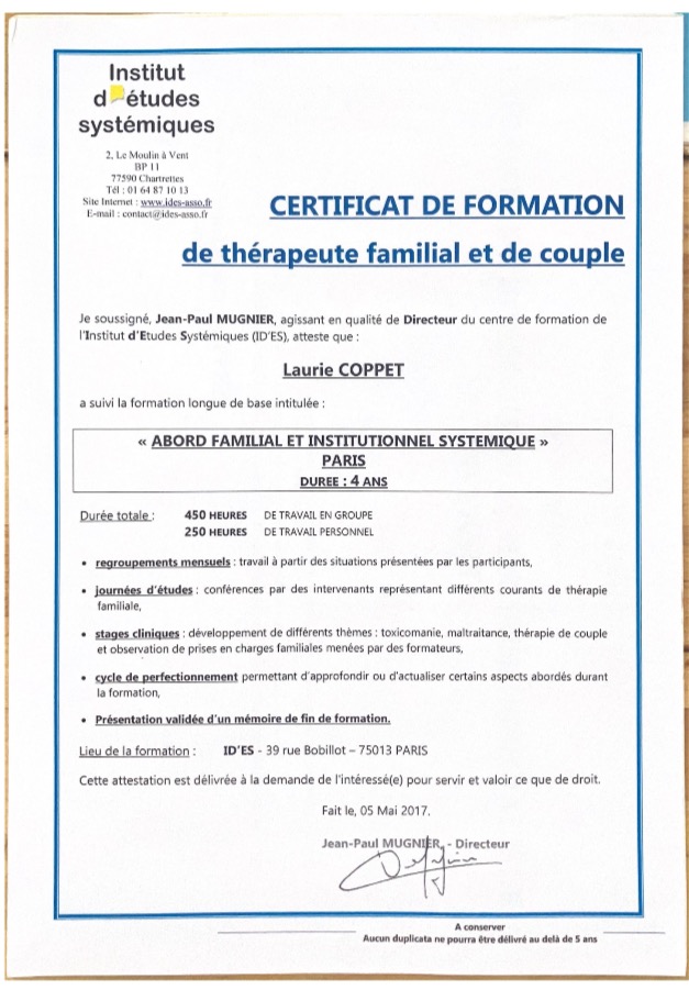 photo diplome COPPET Laurie