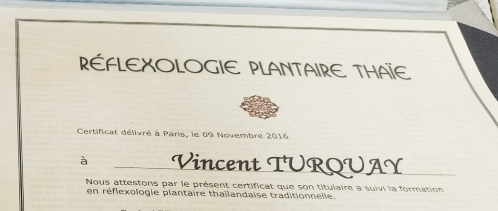 photo diplome Vincent Bien-Être 