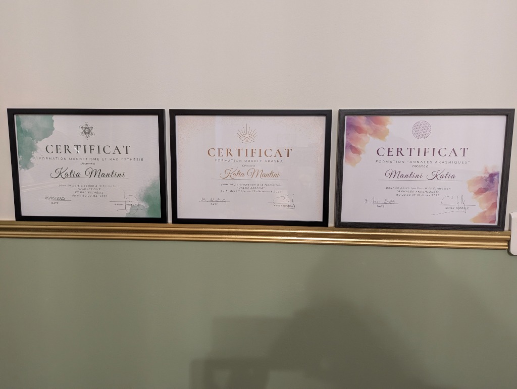 photo diplome Fréquences Magnétique By Katia