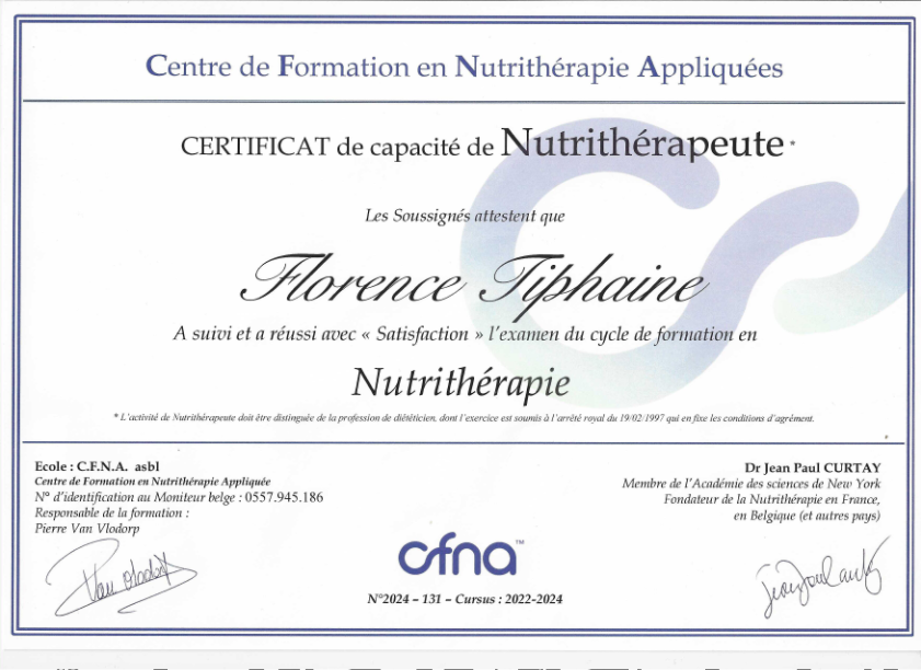 photo diplome Florence TIPHAINE