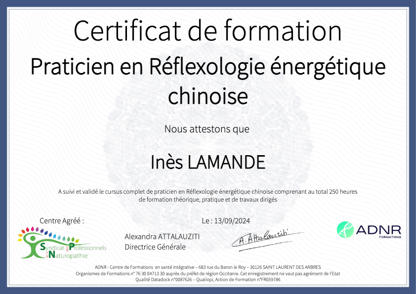 photo diplome Inès Lamandé