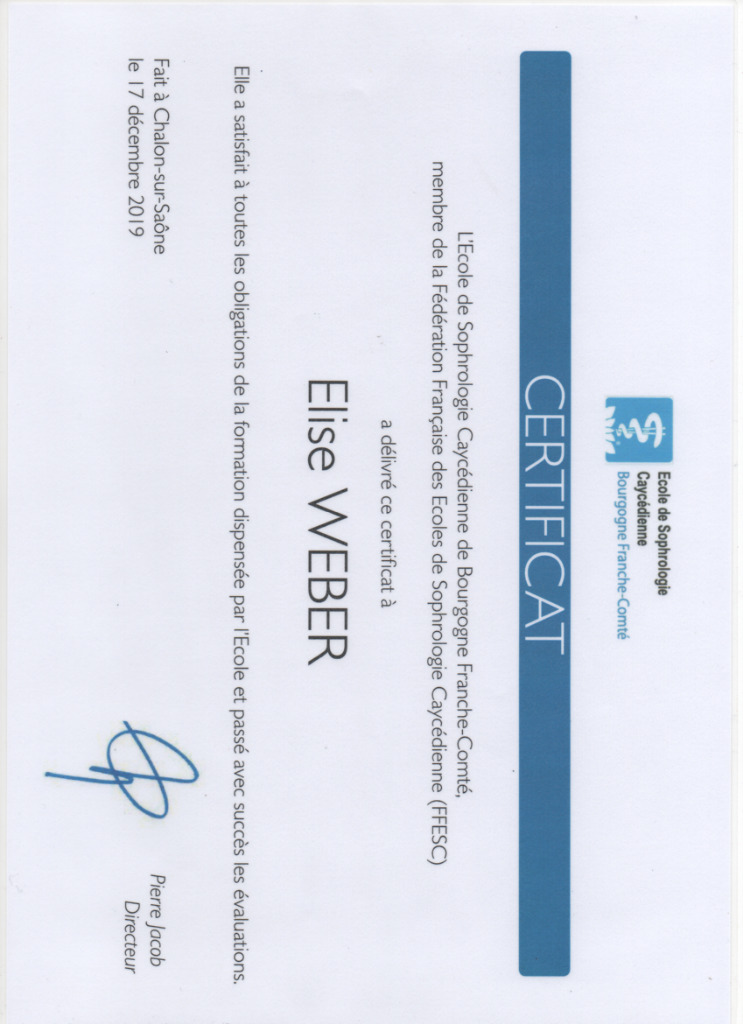 photo diplome Elise WEBER