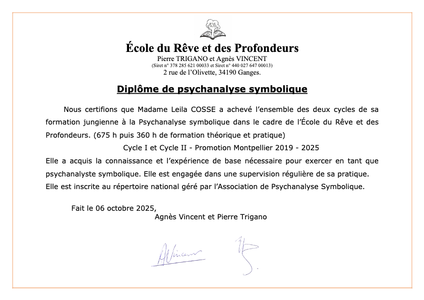 photo diplome Leïla COSSE