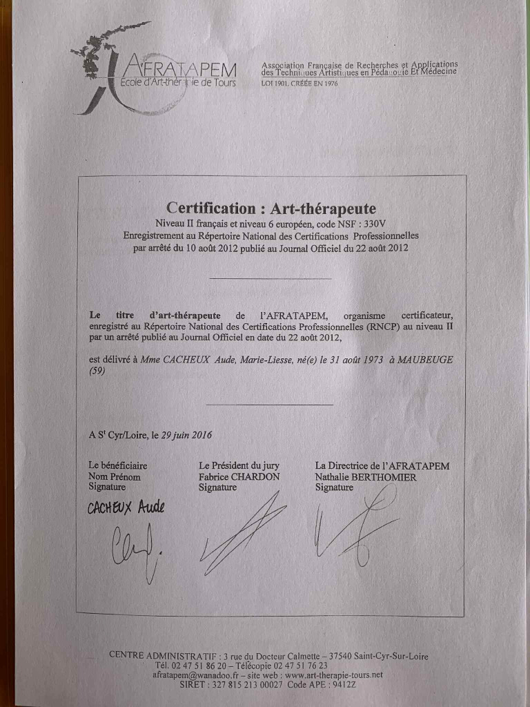 photo diplome CACHEUX AUDE