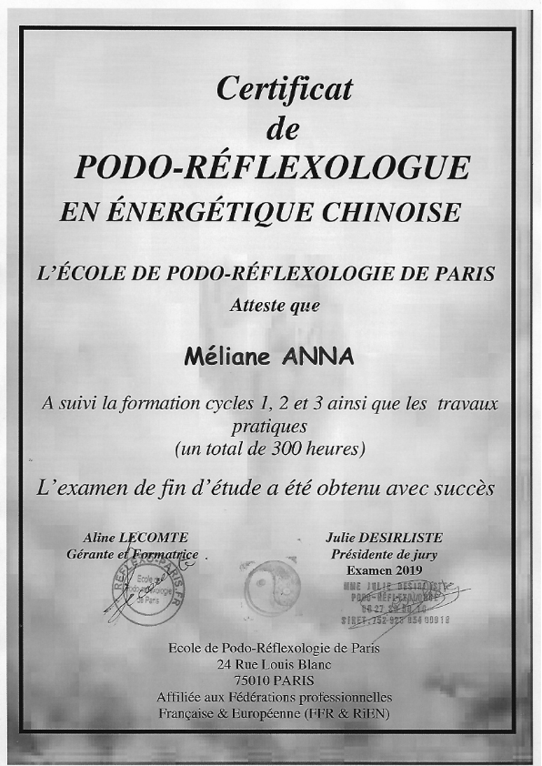 photo diplome Méliane ANNA