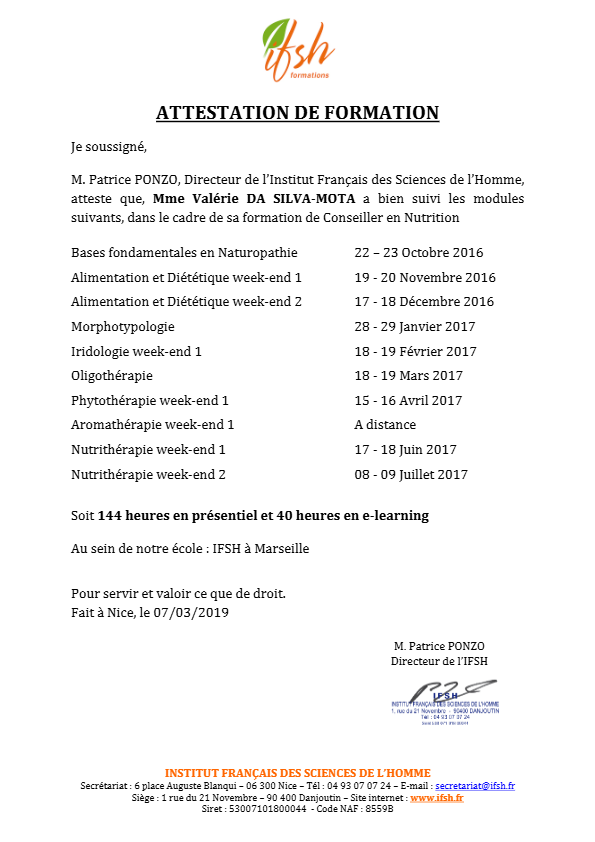 photo diplome Oliver Valérie