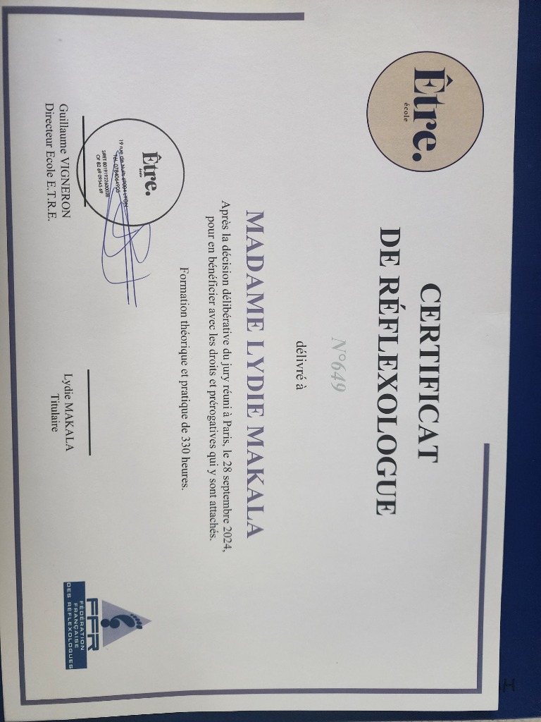 photo diplome Lydie MAKALA