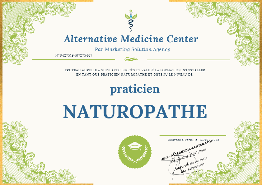 photo diplome Aurel’O’Naturel
