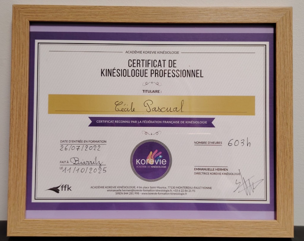 photo diplome Cécile PASCUAL