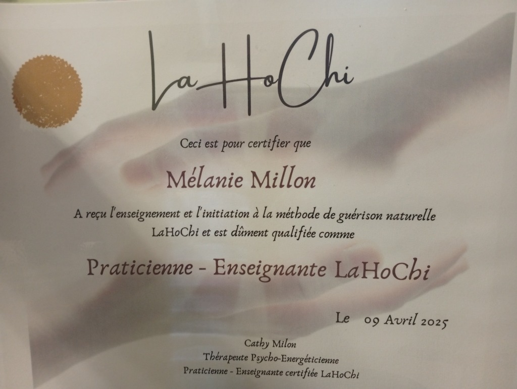 photo diplome Mélanie Millon - Terre de trésor 