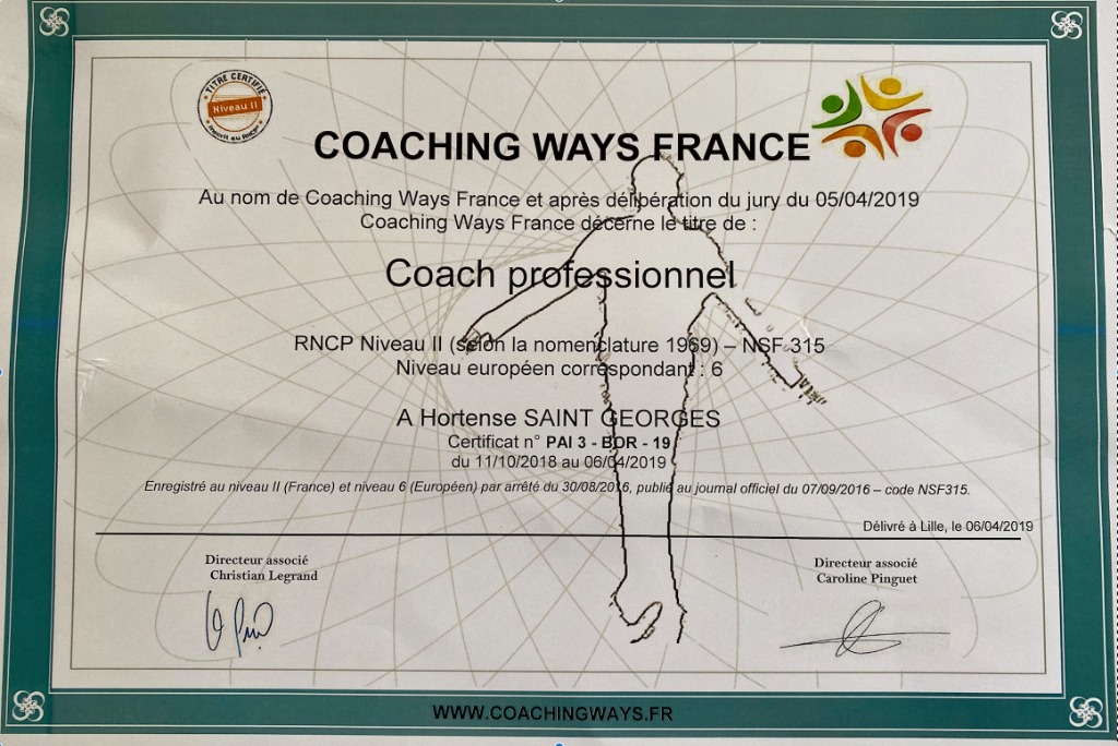 photo diplome Hortense Saint-Georges - COFORLAB