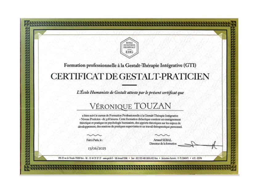 photo diplome Véronique Touzan